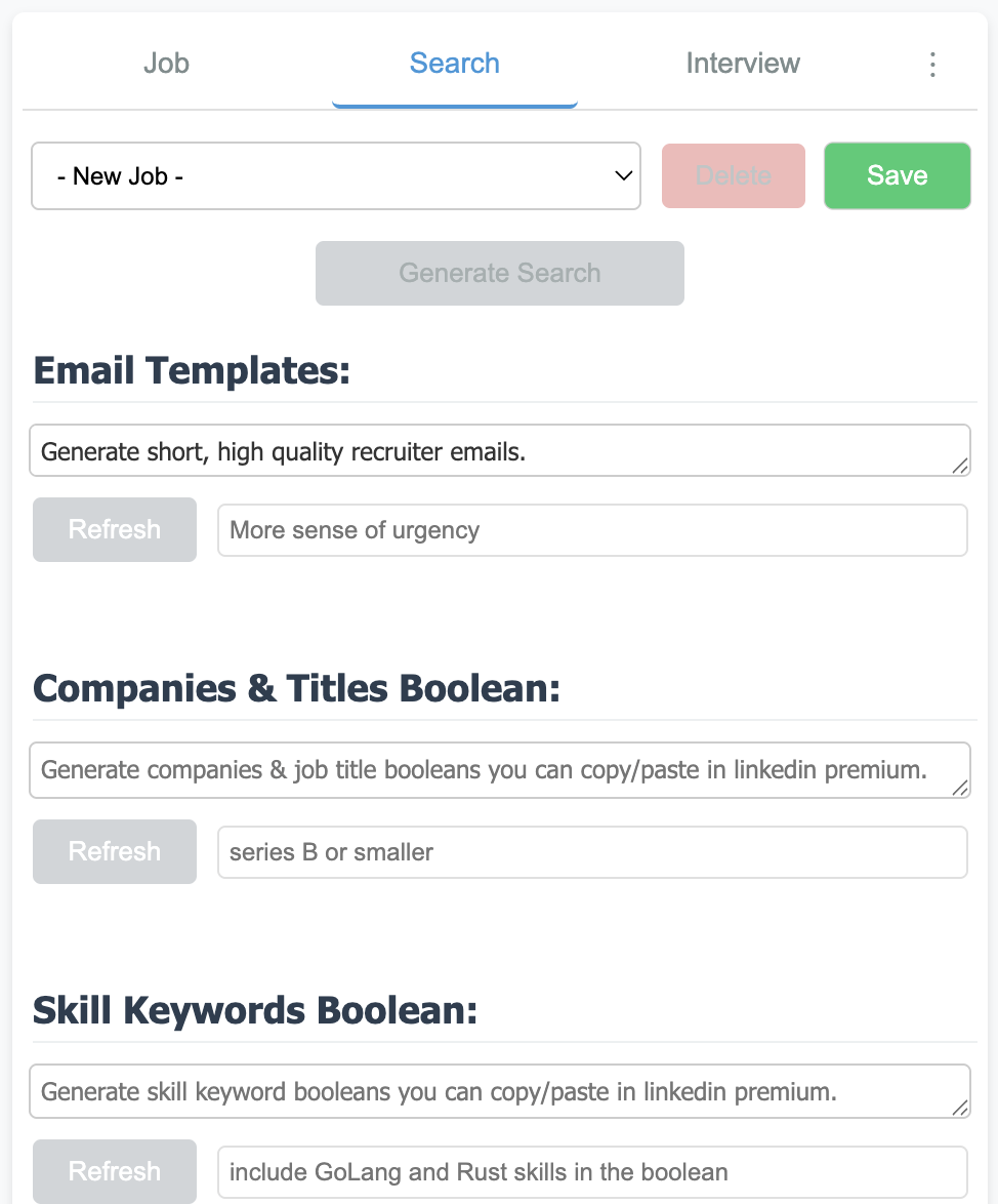 Sorcify Search Tab Screenshot